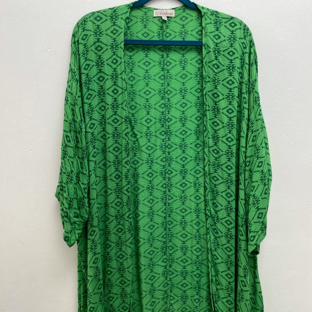 Green Kimono/Cover Up - Arnhem Clothing
